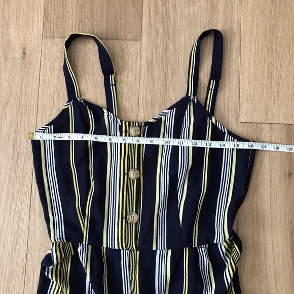 Navy Striped Jumpsuit - Picture 4 of 6
